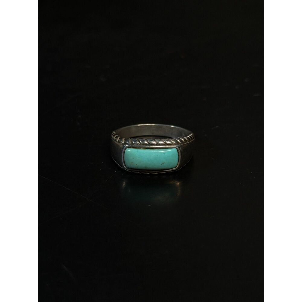 Carolyn Pollack Turquoise Sterling Silver Ring Size 10 - Picture 1 of 12